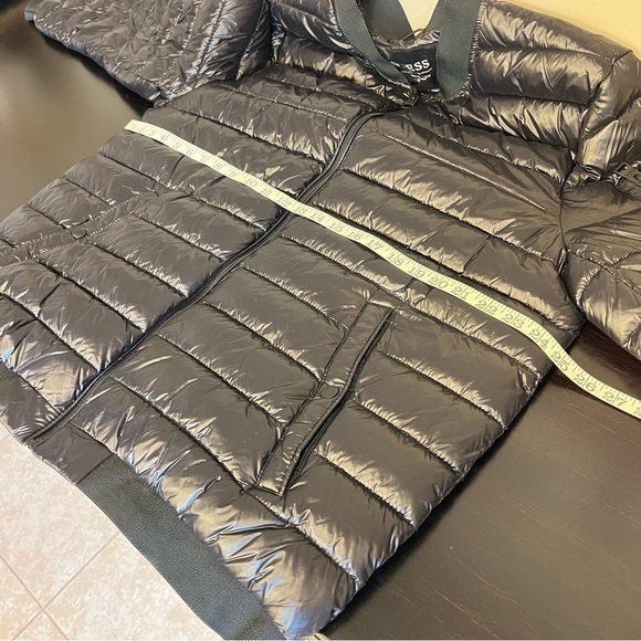 GUESS Men’s puffer bomber jacket in black, lightweight, size XL, NWOT - Picture 5 of 16